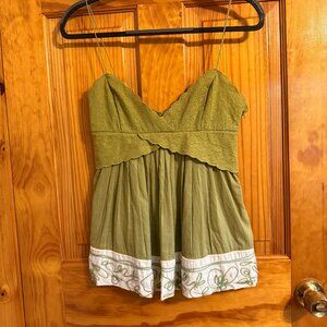 Catherine Malandrino Green Flowy Top